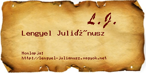 Lengyel Juliánusz névjegykártya